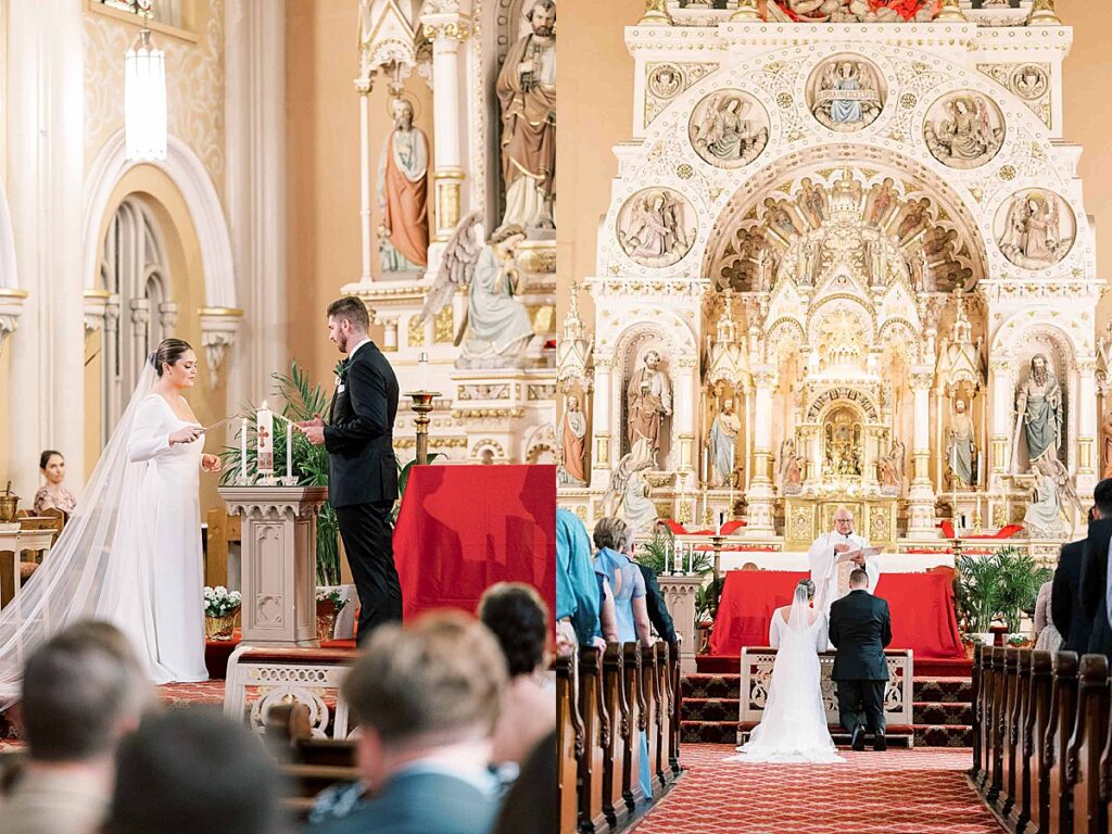 Wedding ceremony details at St Michaels Church