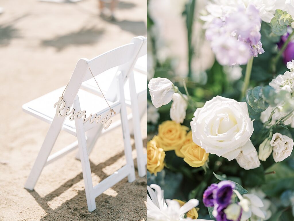 Beach wedding details