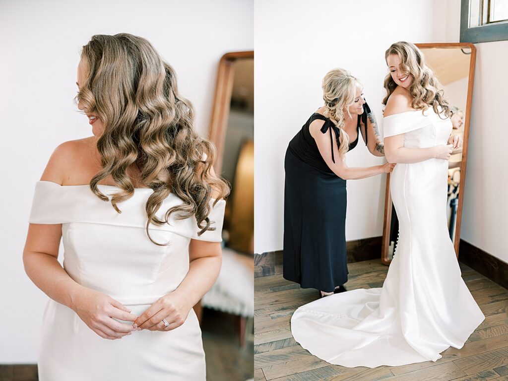 Bride getting ready for wedding day