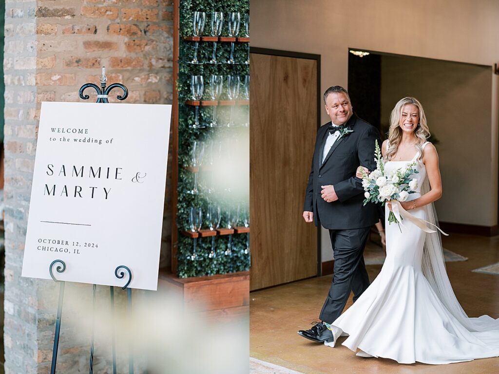 Welcome sign at Sammie & Marty's wedding